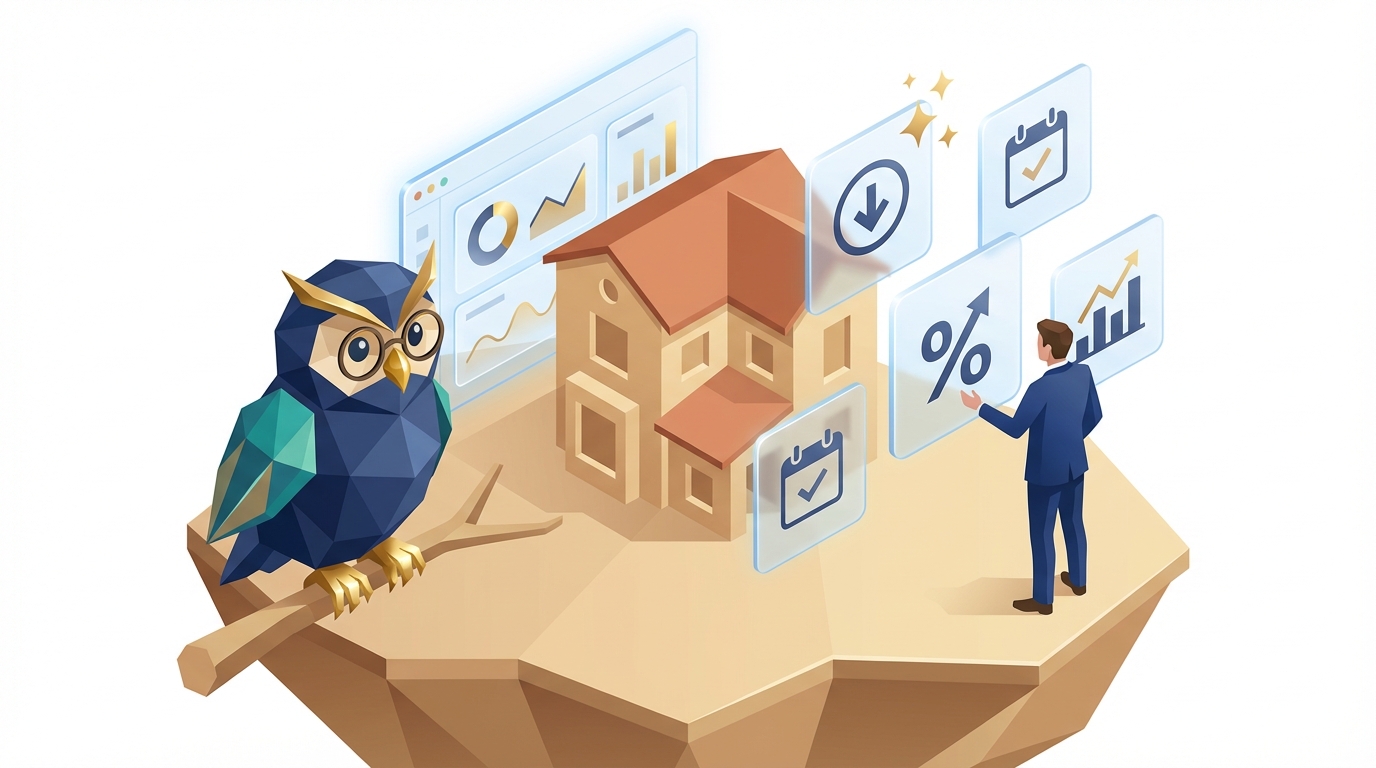 Nestor owl monitoring mortgage rates and equity milestones for a mortgage professional